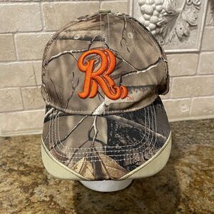 Melonware‎ Hat Cap Adult Hunting Camo Orange Logo Adjustable Blaze Orange Logo